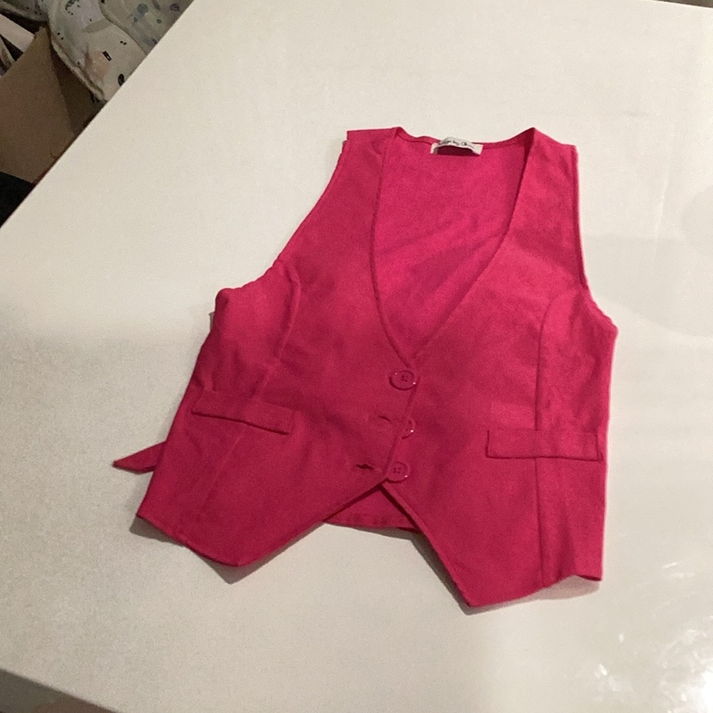 Vibrant Pink Sleeveless Vest